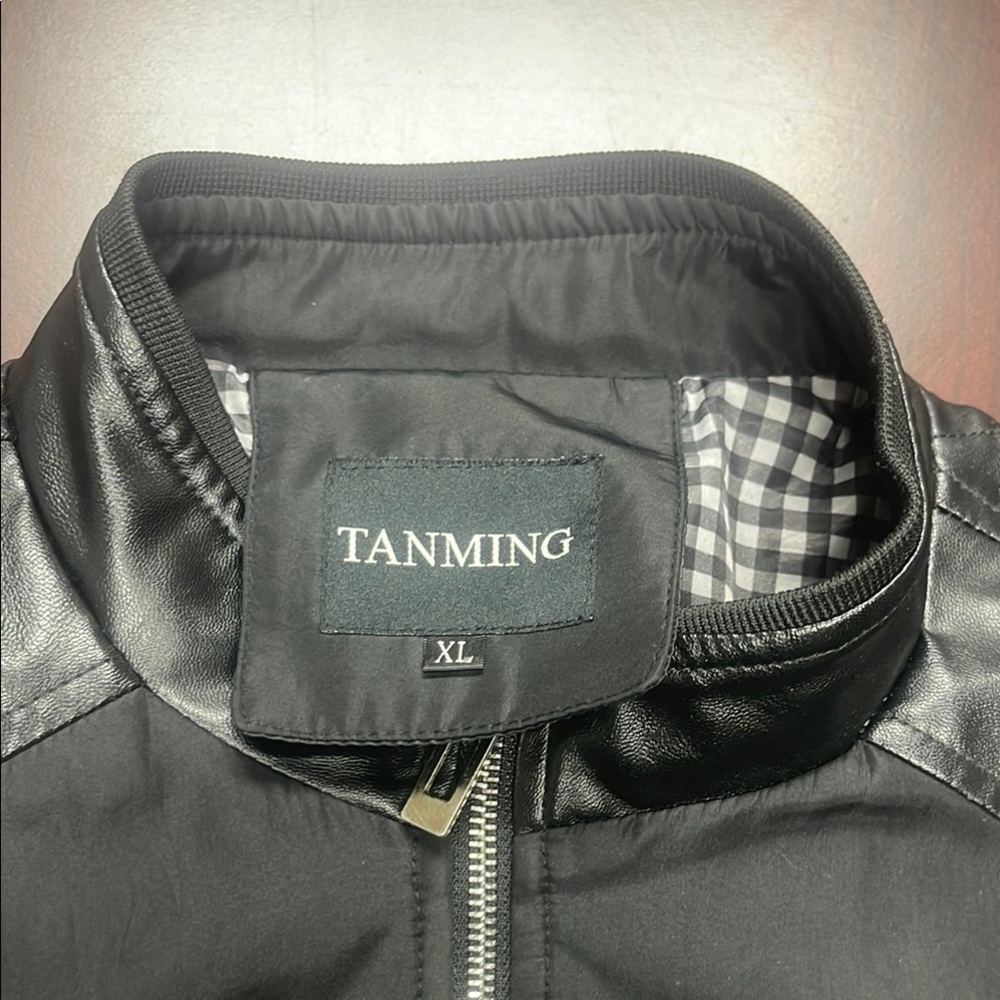 ##107, Size XL, Tanming Black Jacket Zipper Left Hand - Picture 2 of 9